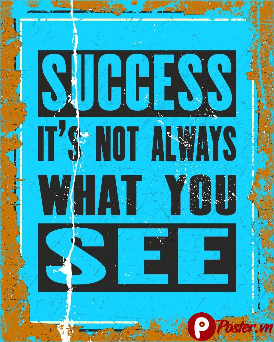 Poster Success It's Not Always What You See
