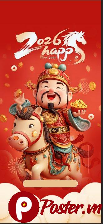 Poster Tết 2026 Thần Tài