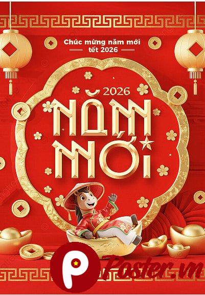 Poster Tết 2026 Chúc Mừng Năm Mới