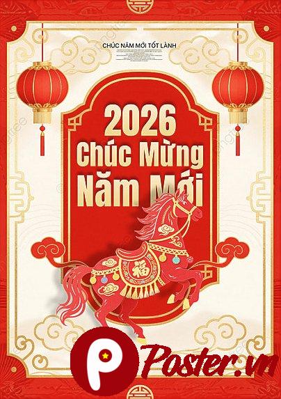 Poster Tết 2026 Vector