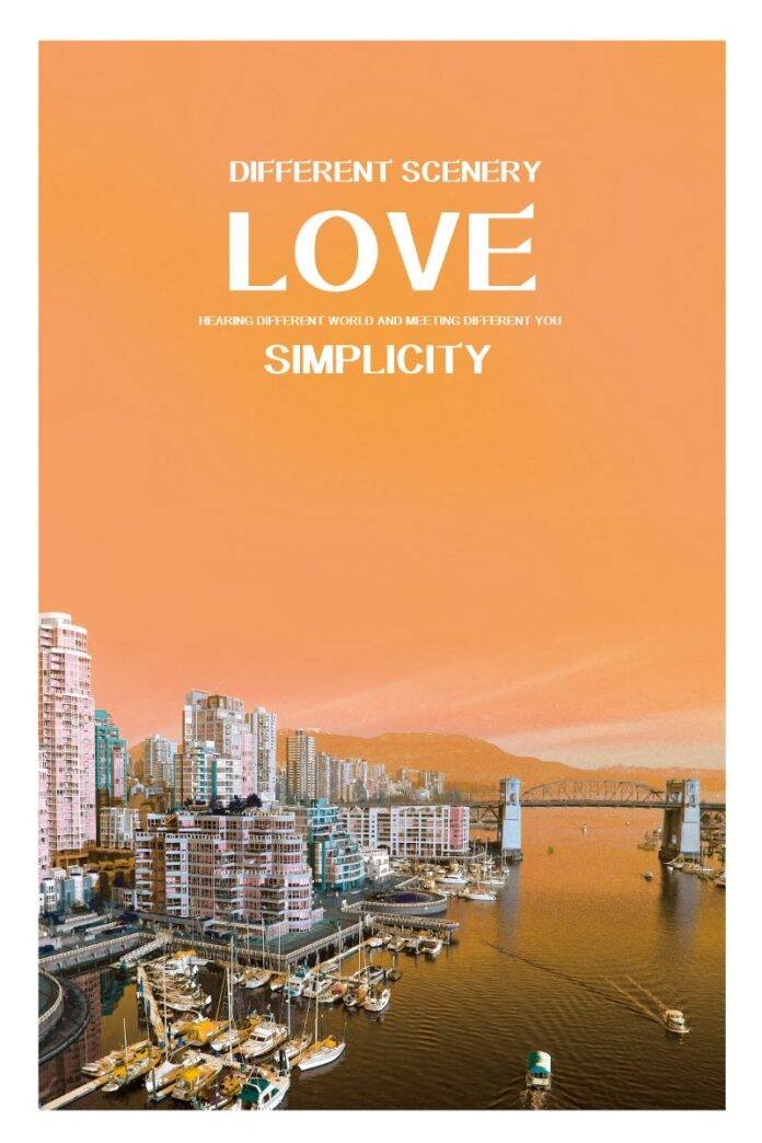 Poster tối giản phong cảnh thành phố