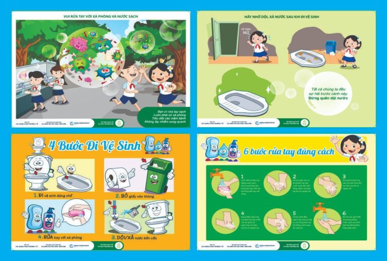 Poster Vệ Sinh Học Đường Vector