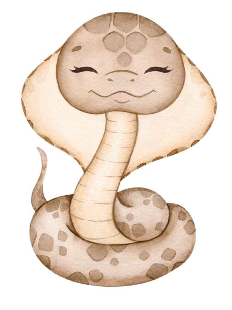 Rắn hổ mang hoạt hình dễ thương