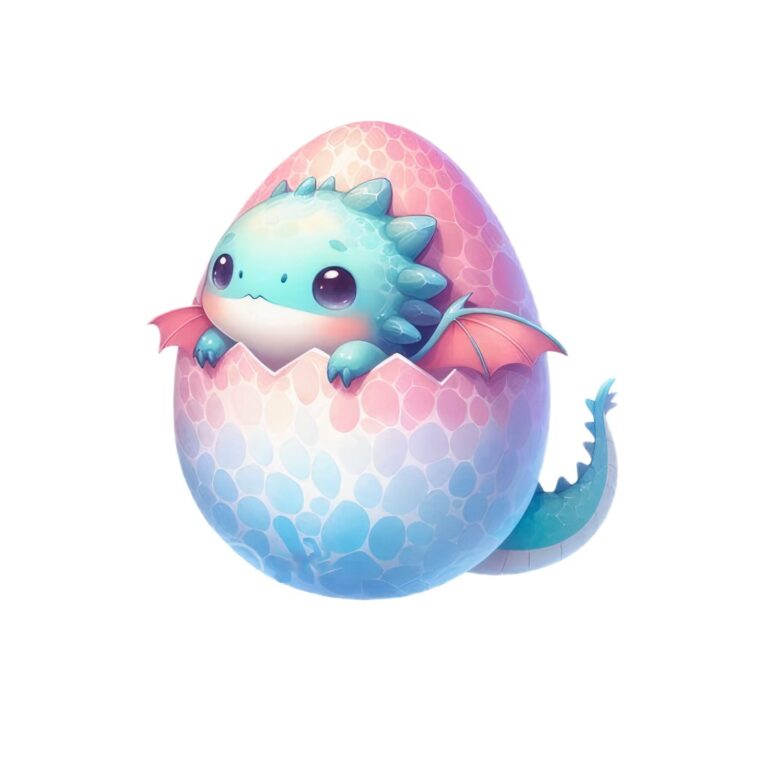 Rồng con dễ thương trong trứng