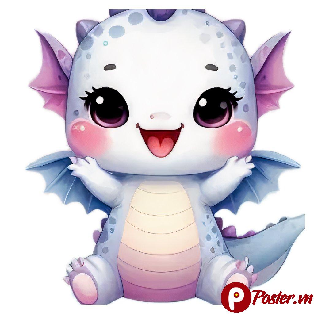 Rồng con dễ thương vector