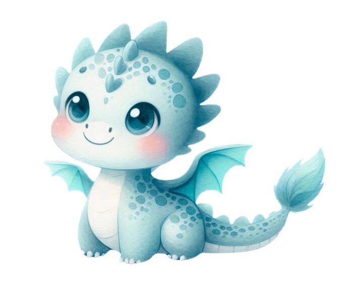 Rồng con dễ thương vector