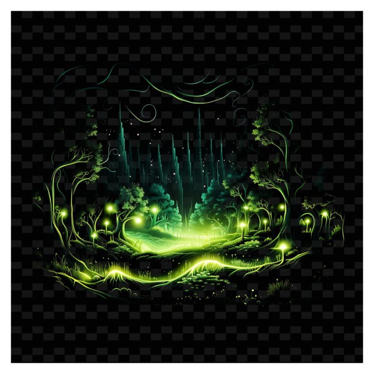 Rừng huyền ảo vector phát sáng