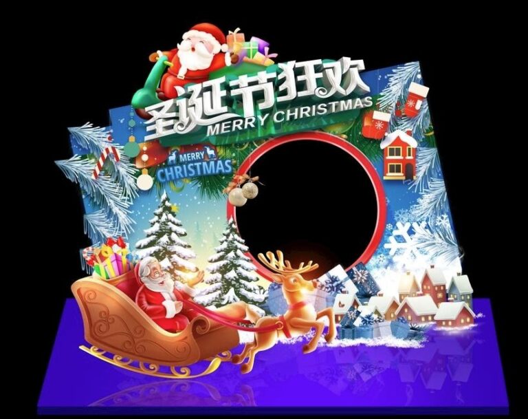 Standee Giáng Sinh 3D vector