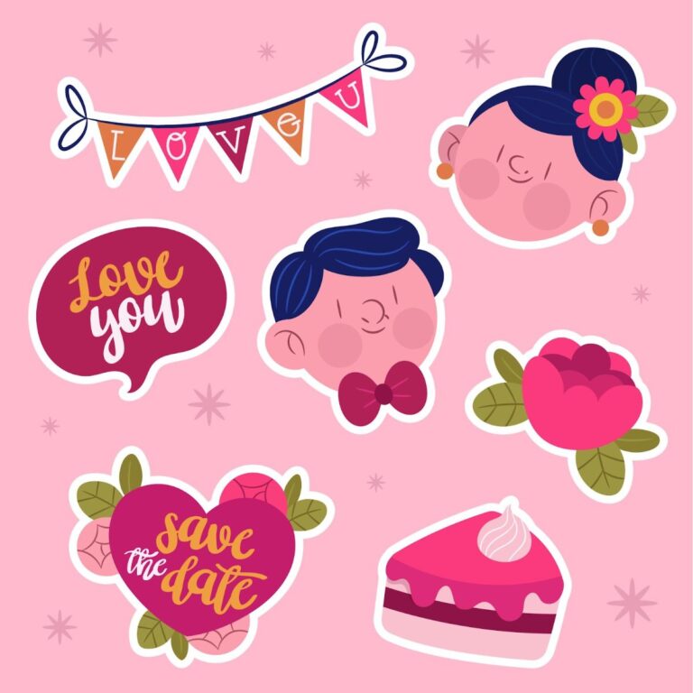 Sticker tình yêu dễ thương