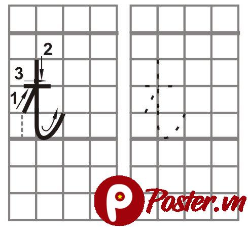 Hướng dẫn viết chữ 't' viết tay