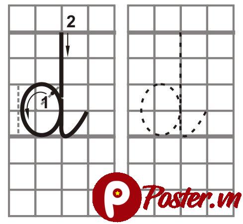 Hướng dẫn tập viết chữ d thường