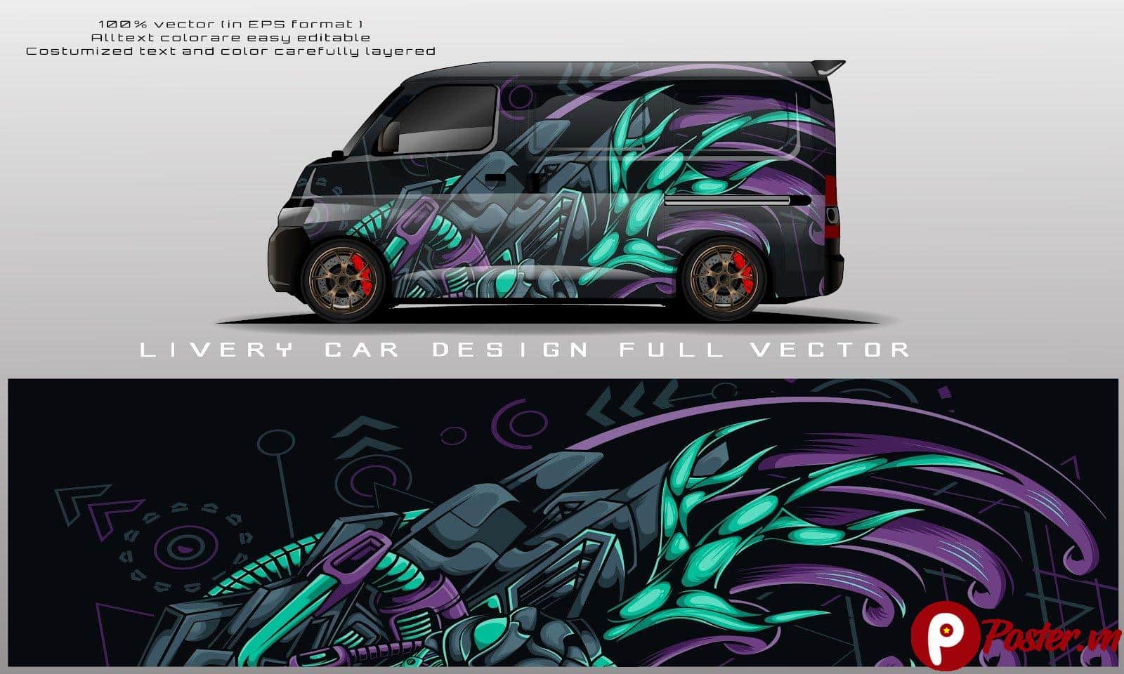 Tem Xe Van Mecha Graffiti Vector Đẹp
