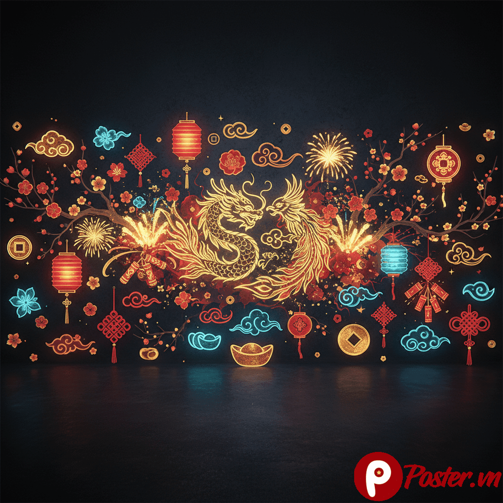 Bộ sưu tập các tết element PNG và Vector đa dạng phong cách, từ truyền thống đến hiện đại, giúp nhà thiết kế tạo ấn phẩm mừng Tết Nguyên Đán 2026.