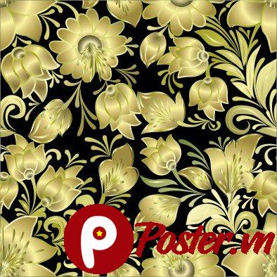 Textura hoa vàng đen sang trọng