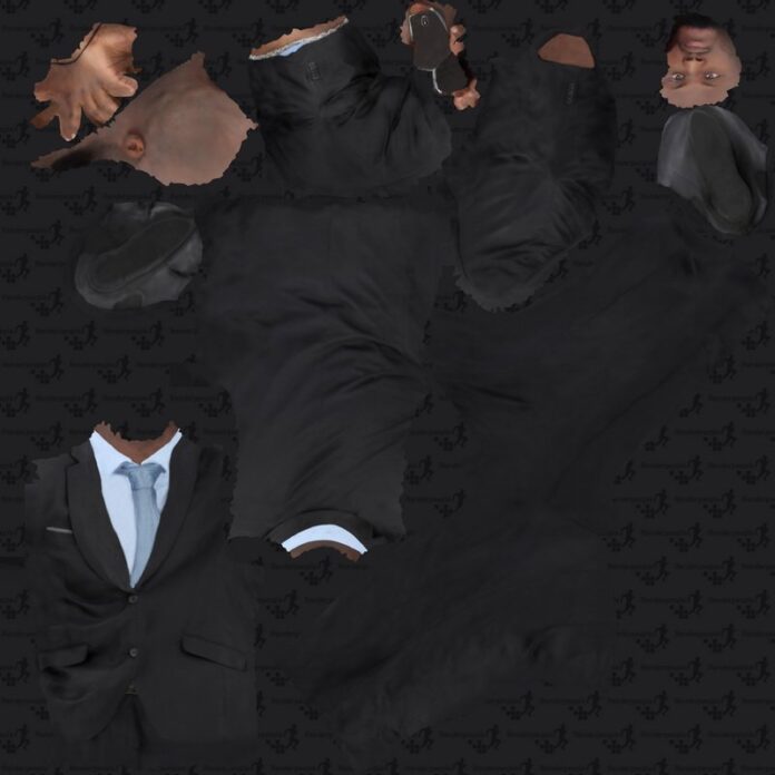 Texture 3D người đàn ông vest