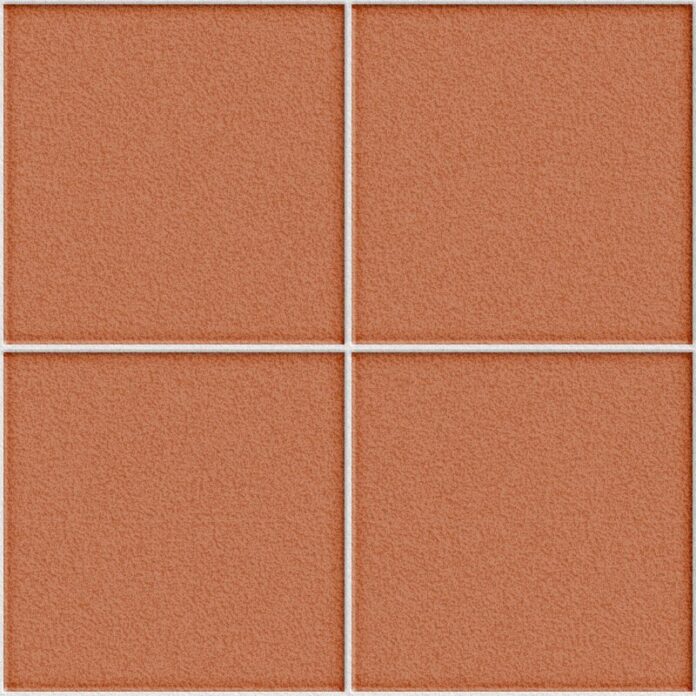Texture gạch terracotta màu cam đất mộc mạc với kết cấu sần sùi chân thực, tạo cảm giác ấm cúng và bền vững cho thiết kế.