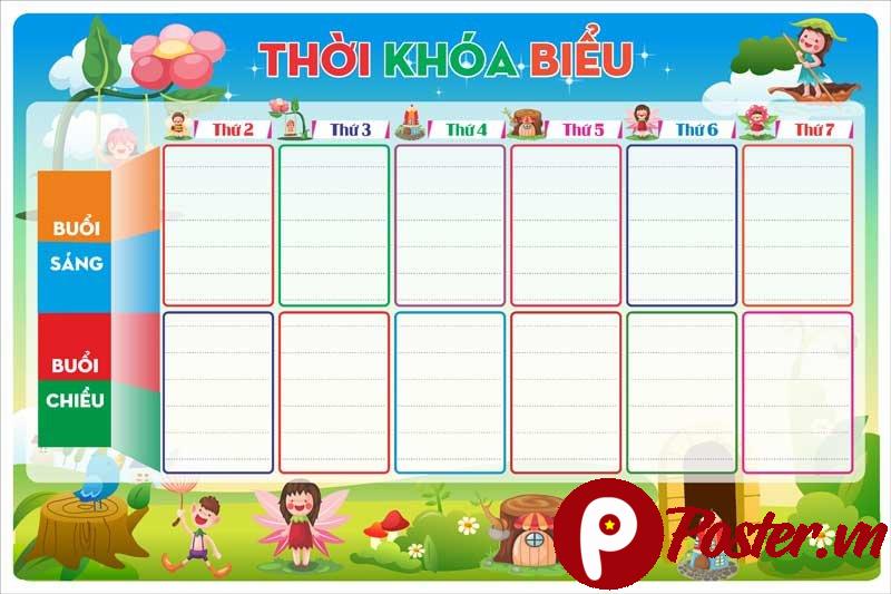 Thời khóa biểu học sinh dễ thương