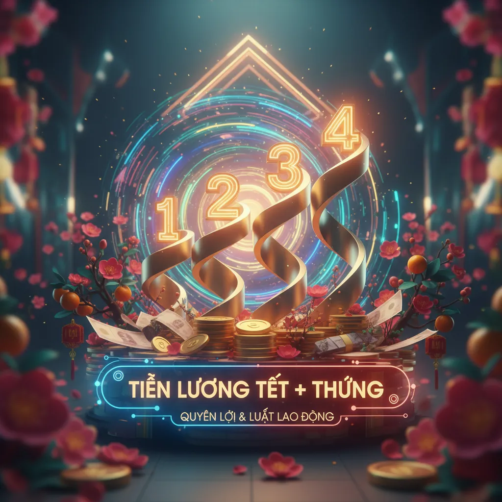 Hình ảnh minh họa tiền lương Tết 2026 với phong bì lì xì và các vật phẩm Tết, biểu tượng cho sự chuẩn bị tài chính và đón mừng năm mới.