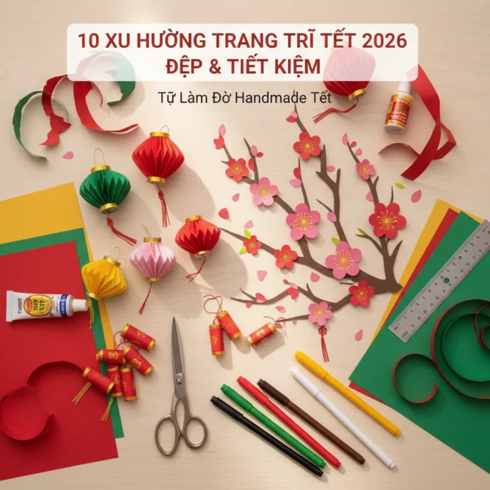 Những vật phẩm trang trí Tết 2026 rực rỡ sắc màu, mang không khí tươi vui và may mắn cho gia đình.