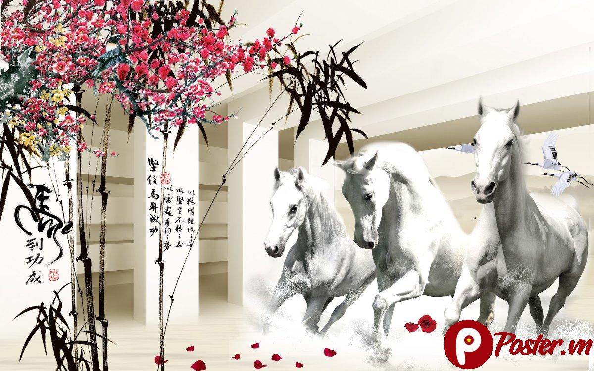 Tranh 3D Mã Đáo Thành Công