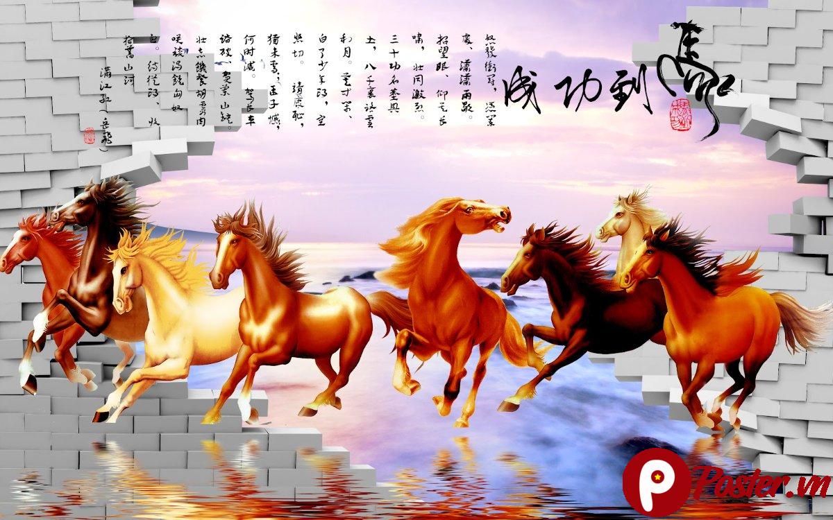 Tranh 3D Mã Đáo Thành Công