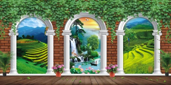 Tranh 3D trang trí quán cafe, trà sữa