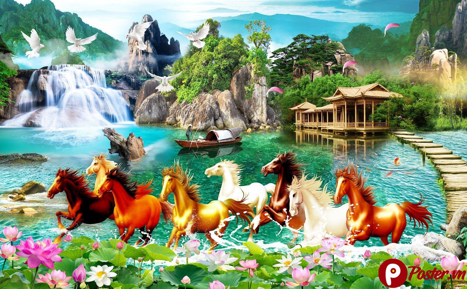 Tranh Bát Mã Phong Thủy Đẹp JPG Chất Lượng Cao - 1oolNpCA1xx4C83zz20P9VLGTSZbQi8ZY