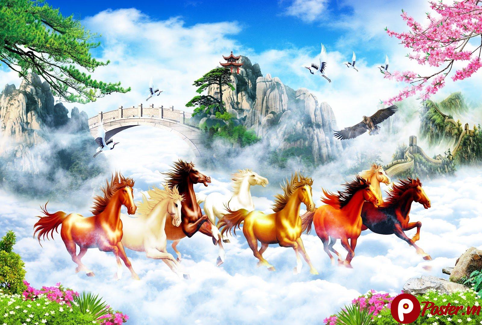 Tranh Bát Mã Phong Thủy JPG Chất Lượng Cao - 1_cB4505SBfCHME93LMq5cSs9J1PLYTgd