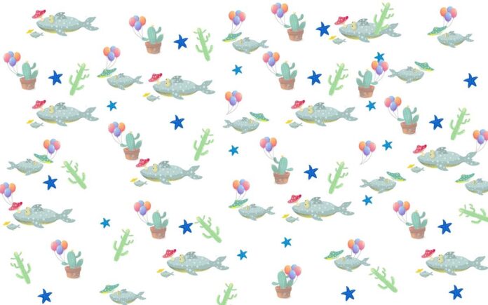 Tranh dán tường cá đáng yêu