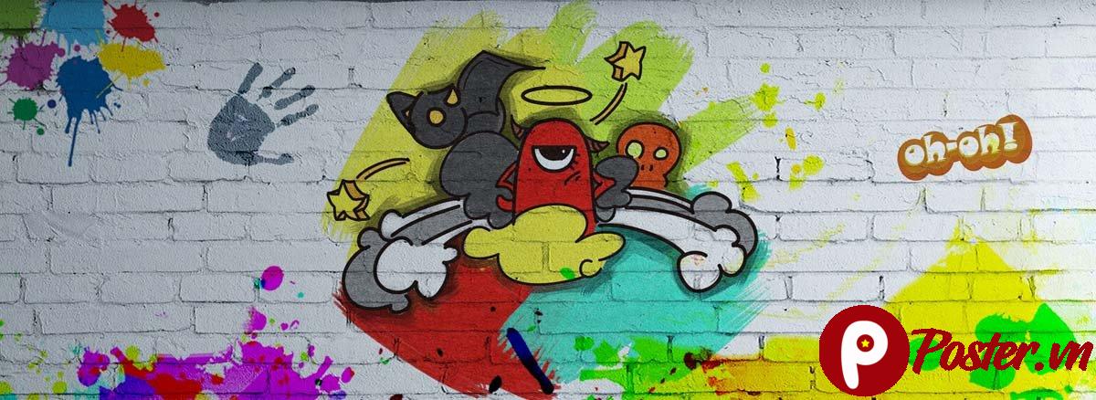 Tranh dán tường graffiti độc đáo
