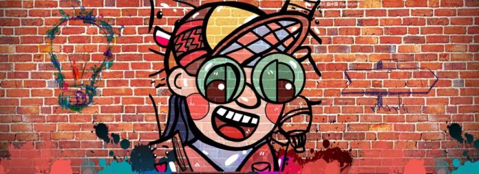 Tranh dán tường graffiti phong cách