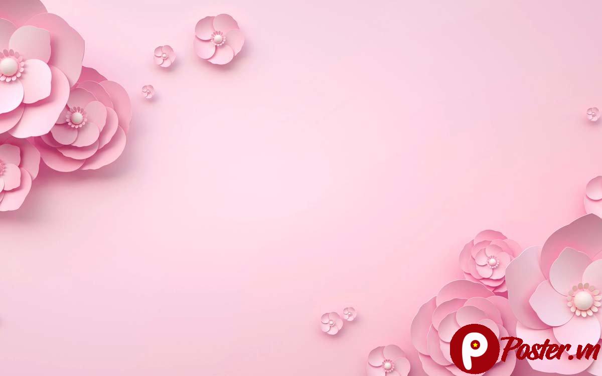 Tranh dán tường hoa hồng pastel