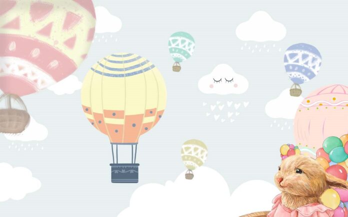 Tranh dán tường khinh khí cầu