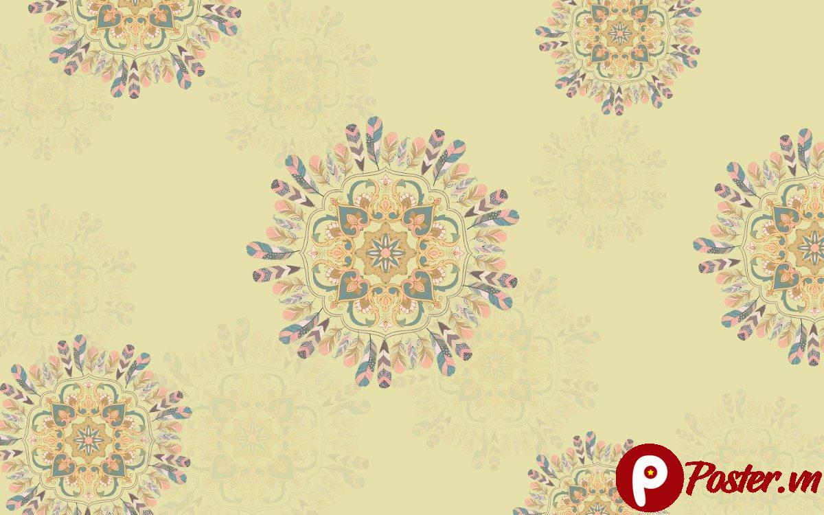Tranh dán tường Mandala họa tiết