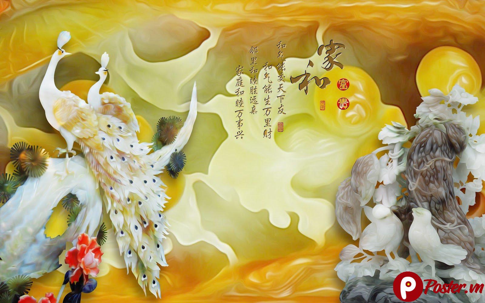 Tranh Dán Tường Mẫu Đơn Thủy Mặc Đẹp - 1IksZtCjv6JKqmmLVvwvDDXTKaNh051JC