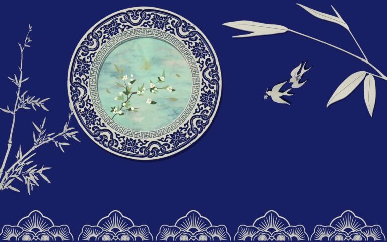 Tranh dán tường phong cách Trung Hoa