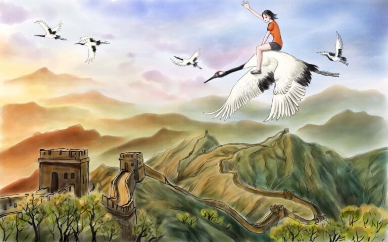 Tranh dán tường phong cảnh Trung Hoa