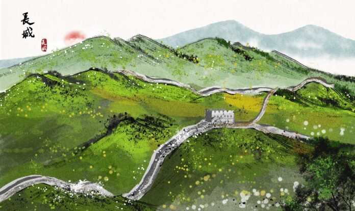 Tranh dán tường Vạn Lý Trường Thành