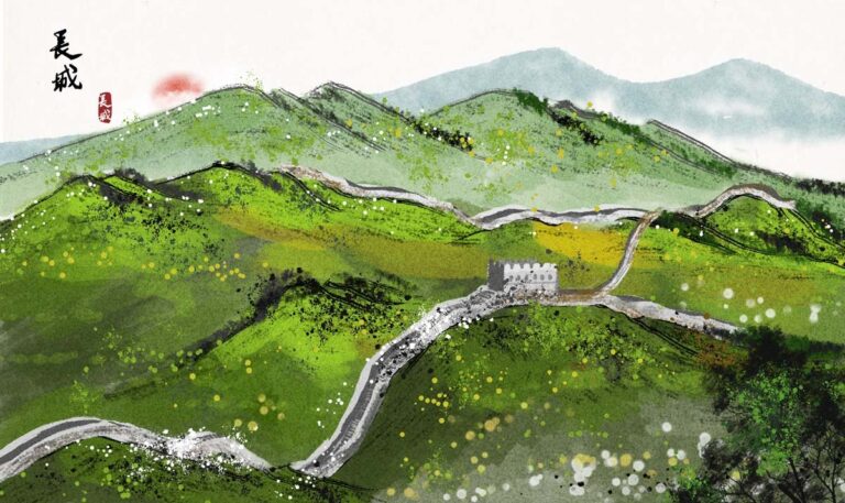 Tranh dán tường Vạn Lý Trường Thành