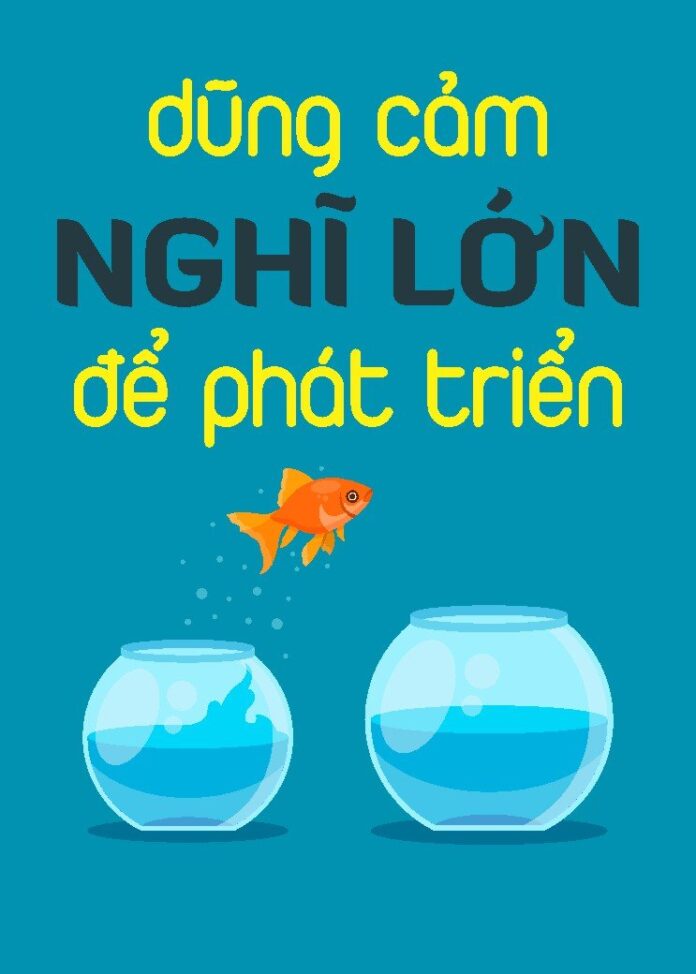 Tranh động lực cá vàng nghĩ lớn