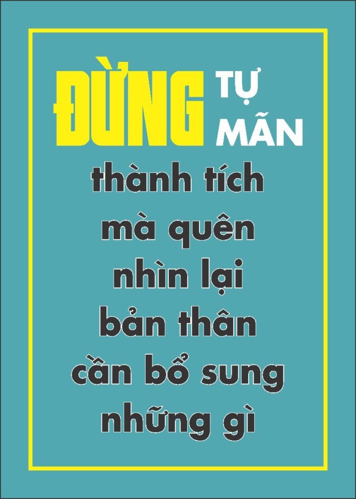 Tranh động lực Đừng Tự Mãn