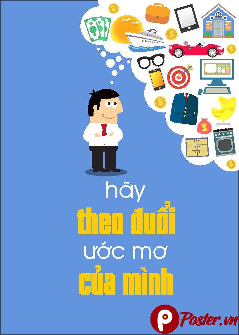 Tranh động lực hãy theo đuổi ước mơ