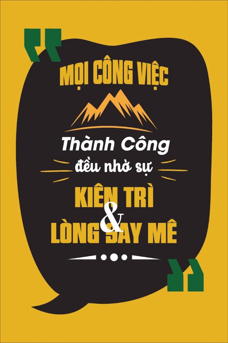 Tranh động lực kiên trì & đam mê