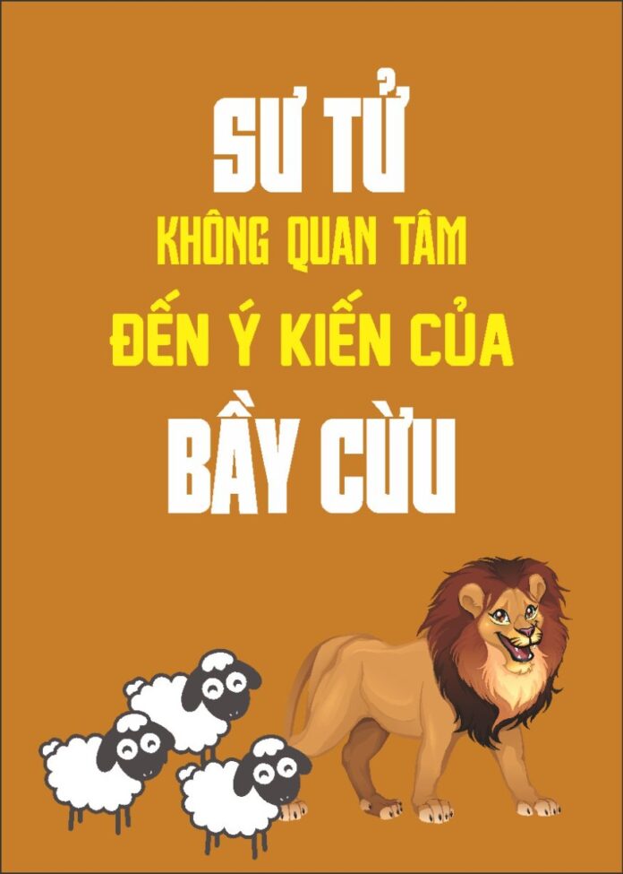 Tranh động lực sư tử và bầy cừu