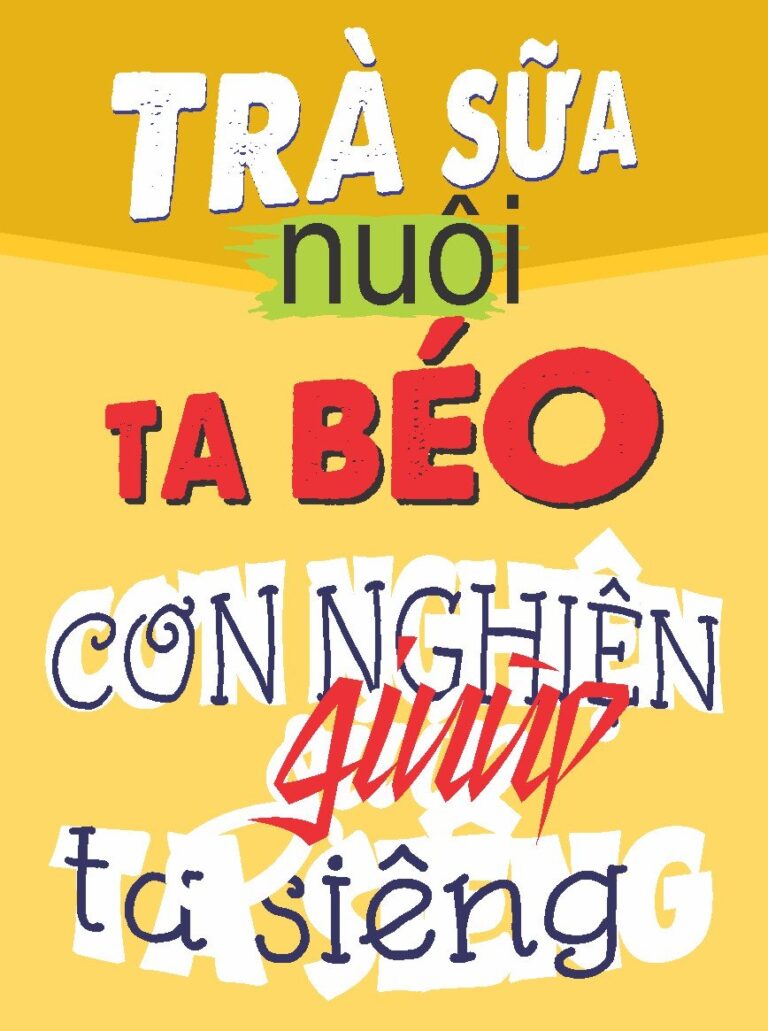 Tranh động lực trà sữa hài hước