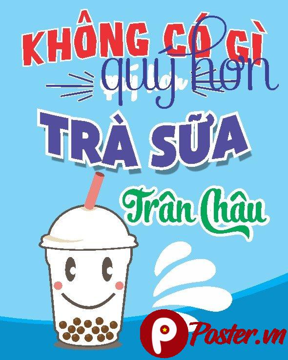 Tranh động lực trà sữa dễ thương