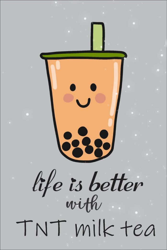 Tranh động lực trà sữa dễ thương
