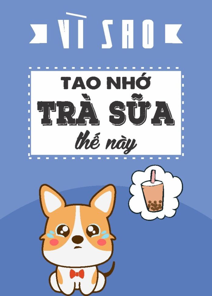 Tranh động lực trà sữa dễ thương