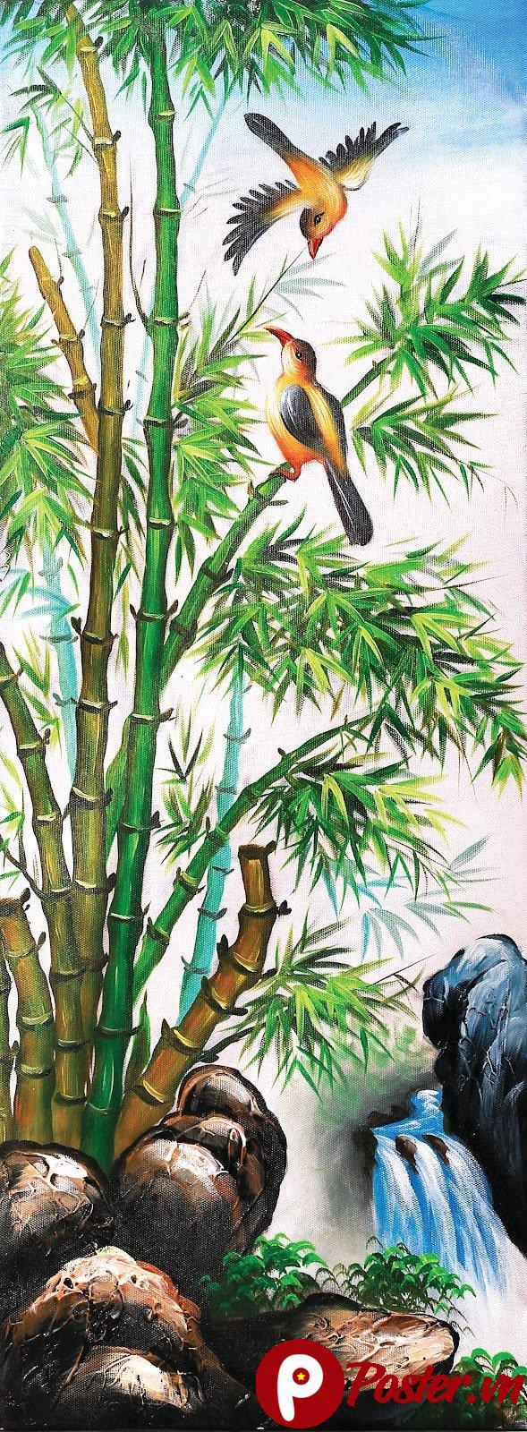 Tranh Hoa Mai Vàng Nghệ Thuật Đẹp