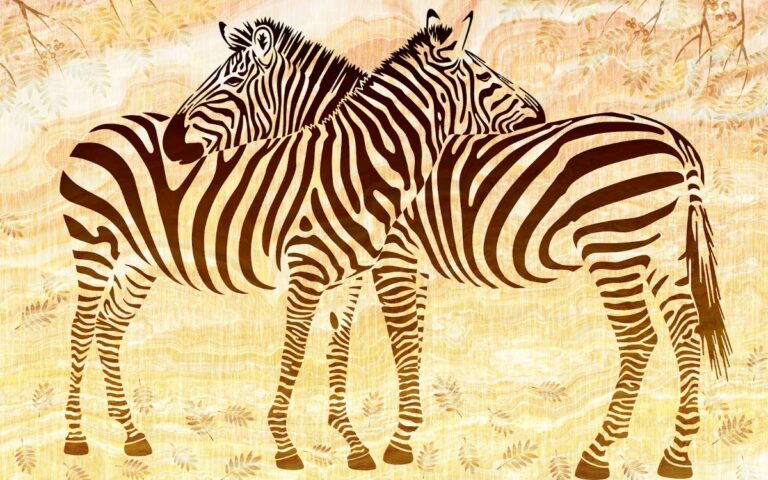 Tranh ngựa vằn 3D phong thủy